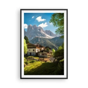 Poster in een zwarte lijst - Alpine idylle - 61x91 cm