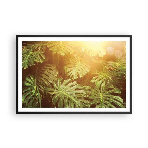 Poster in een zwarte lijst - In het groen treden... - 91x61 cm