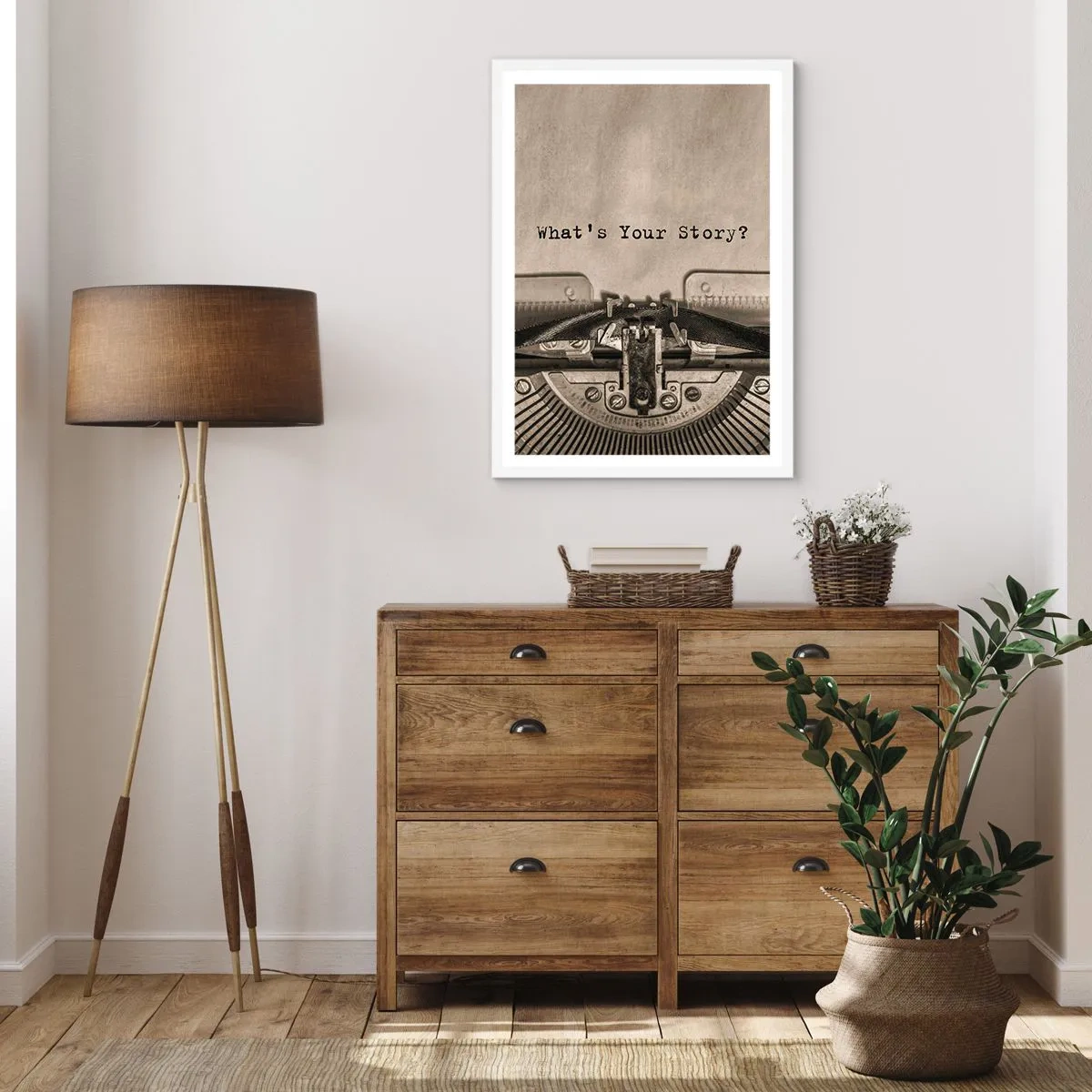 Poster in een witte lijst - Vertel het mee - 30x40 cm