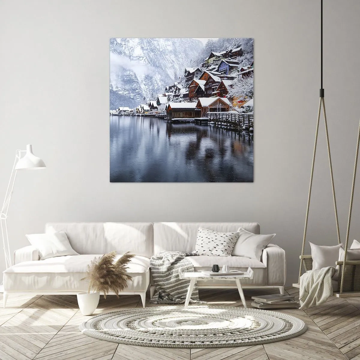 Schilderen op canvas - In winterdecoratie - 70x70 cm