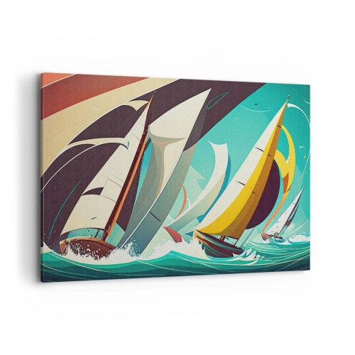 Schilderen op canvas - Met elementen als een broer - 100x70 cm