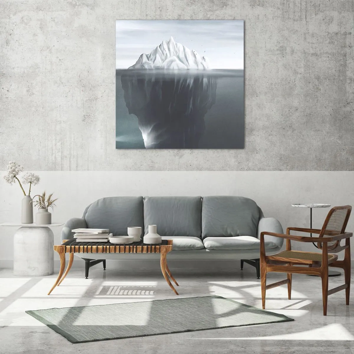 Schilderen op glas - Onderwater mysterie - 60x60 cm