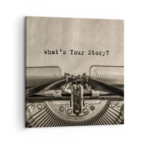 Schilderen op canvas - Vertel het mee - 60x60 cm