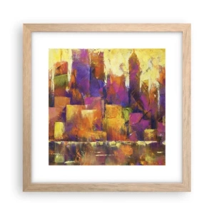 Een poster in een licht eiken lijst - Metropolitan compositie - 30x30 cm