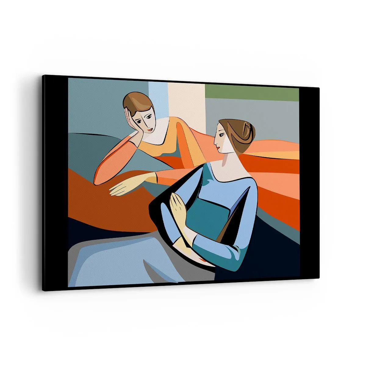 Schilderen op canvas - Een moment van vertrouwen - 120x80 cm