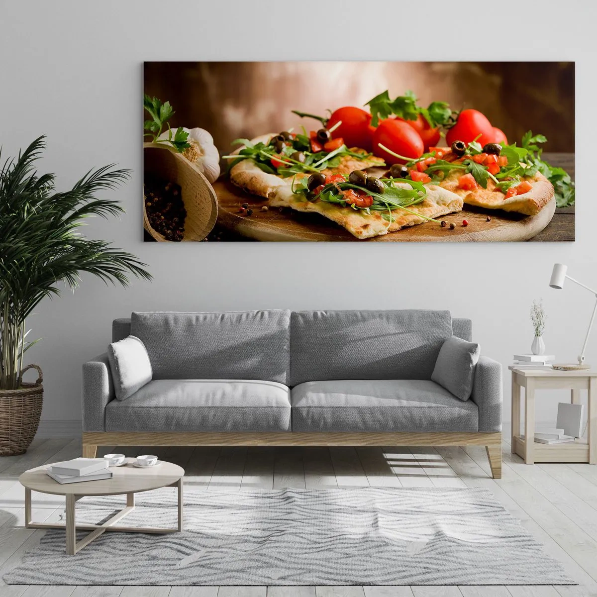 Schilderen op glas - Recht uit de oven en uit de tuin - 90x30 cm