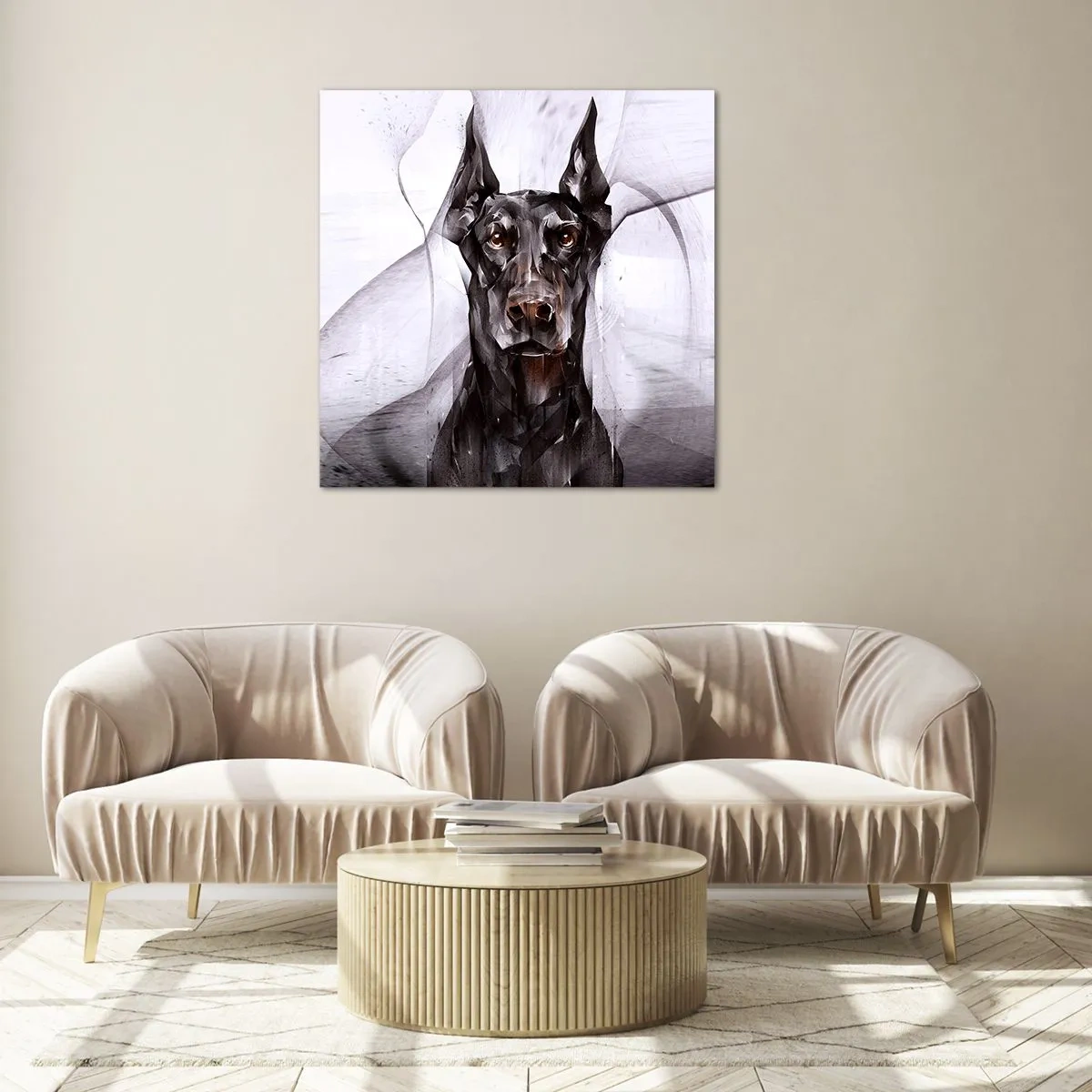 Schilderen op glas - Hooggeboren - 40x40 cm