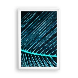 Poster in een witte lijst - Groene textuur - 61x91 cm