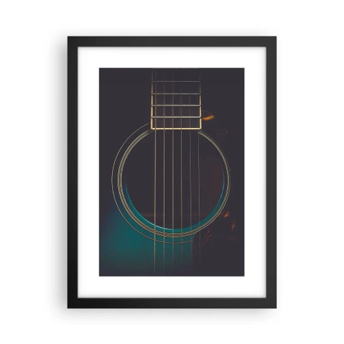 Poster in een zwarte lijst - Nog even voordat het klinkt - 30x40 cm