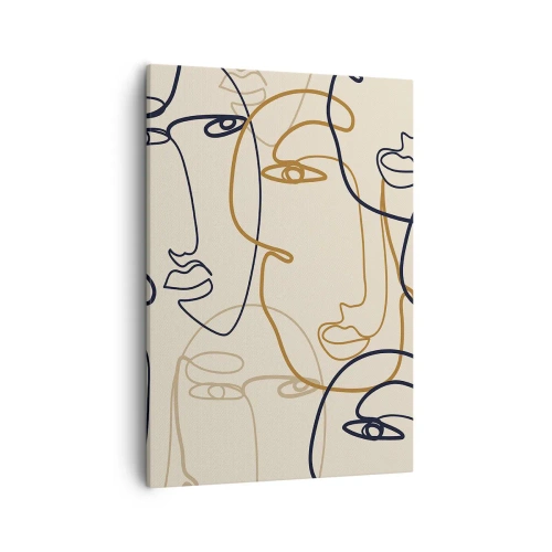 Schilderen op canvas - Het portret is vermenigvuldigd - 50x70 cm