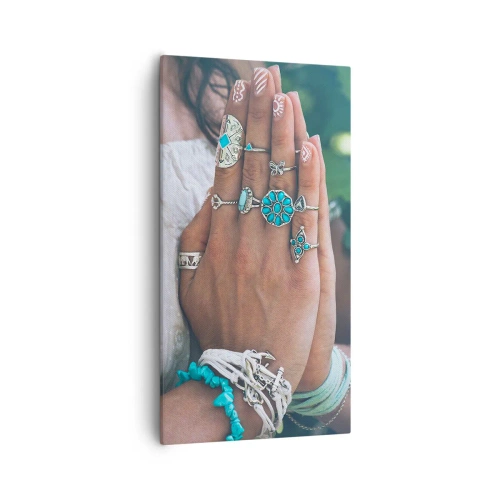 Schilderen op canvas - Welkom in het centrum van het zijn - 55x100 cm