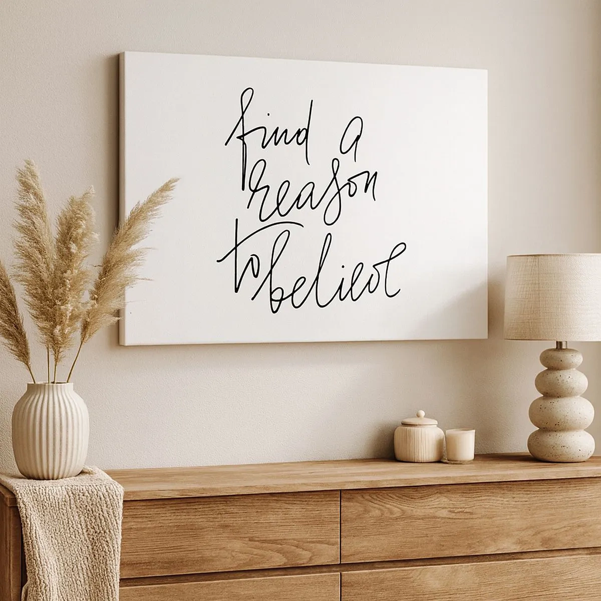 Schilderen op canvas - Een motiverende quote in minimalistische stijl - 70x50cm - Het is mogelijk - Moderne wanddecoratie voor woonkamer en slaapkamer ARTTOR