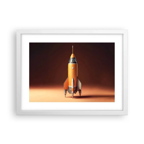 Poster in een witte lijst - Het begint met een droom - 40x30 cm