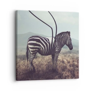 Schilderen op canvas - Aandacht! Gebrek - 30x30 cm