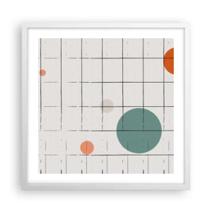 Poster in een witte lijst - Gevangen. Wij of zij? - 50x50 cm