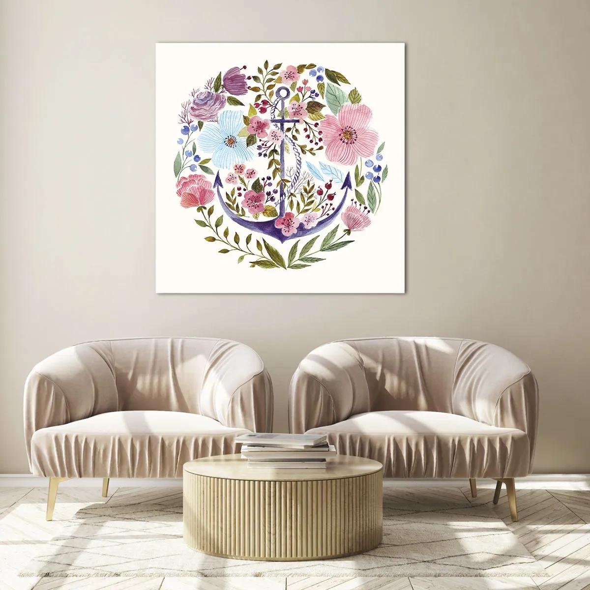 Schilderen op glas - Goede droom van zeeman - 60x60 cm