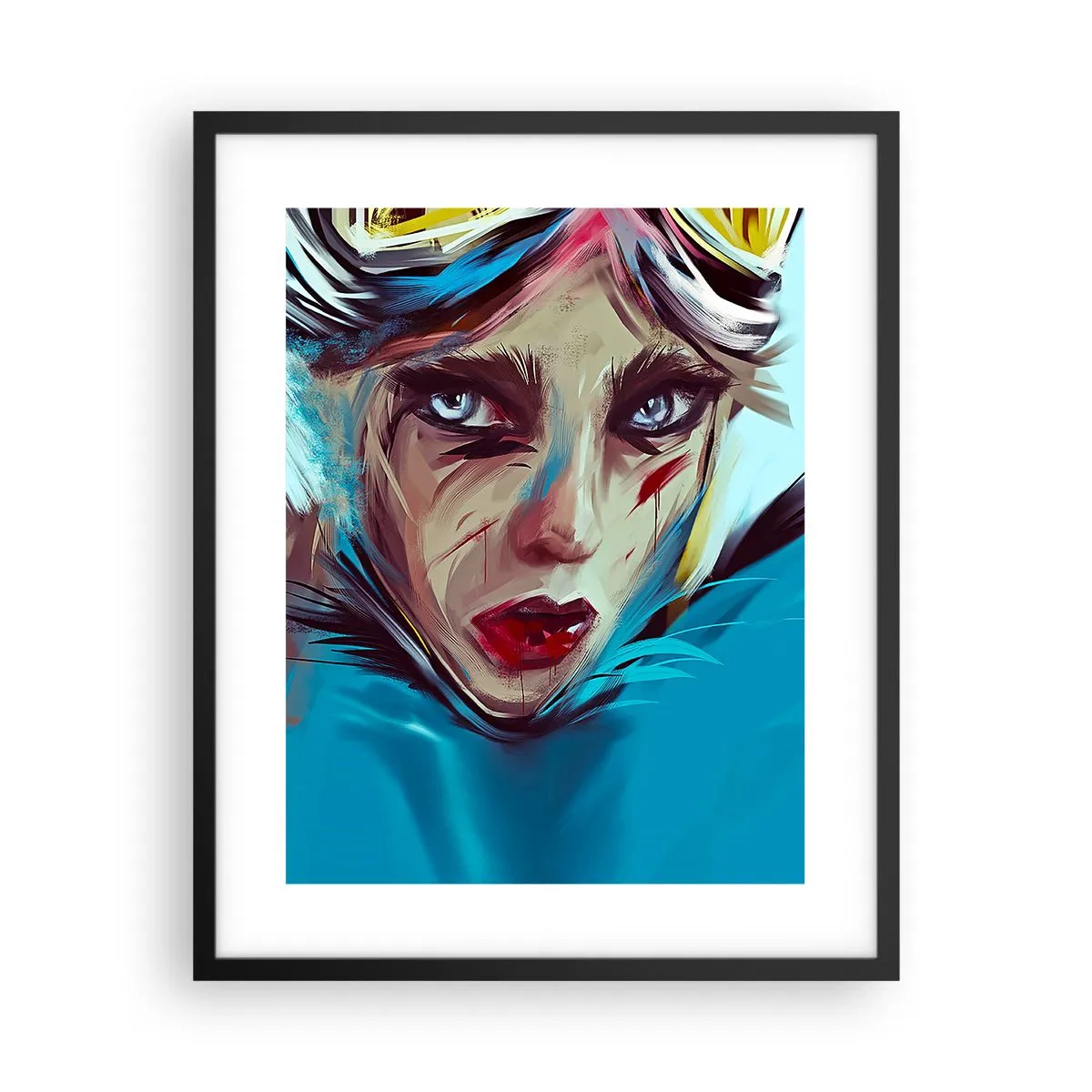 Poster in een zwarte lijst - Straatvechter - 40x50 cm