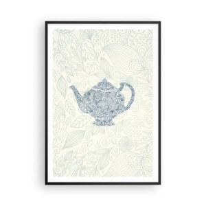 Poster in een zwarte lijst - De charme van thee - 70x100 cm