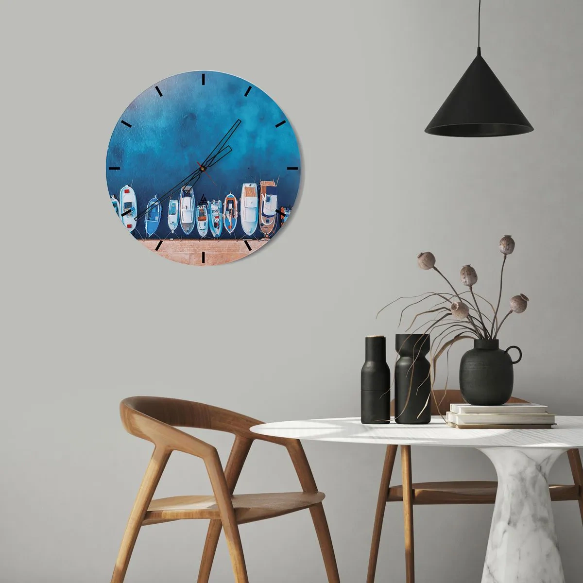 Wandklok - Klok - In één rij - 40x40 cm