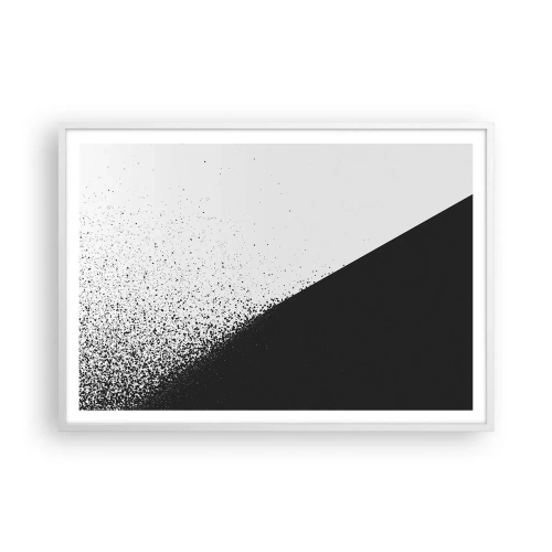 Poster in een witte lijst - Steeds sneller, meer en meer - 100x70 cm