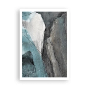 Poster - Abstractie: rotsen en ijs - 70x100 cm
