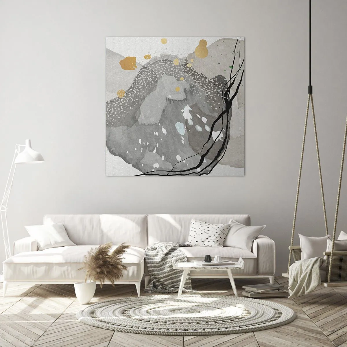 Schilderen op canvas - Organische compositie - 50x50 cm