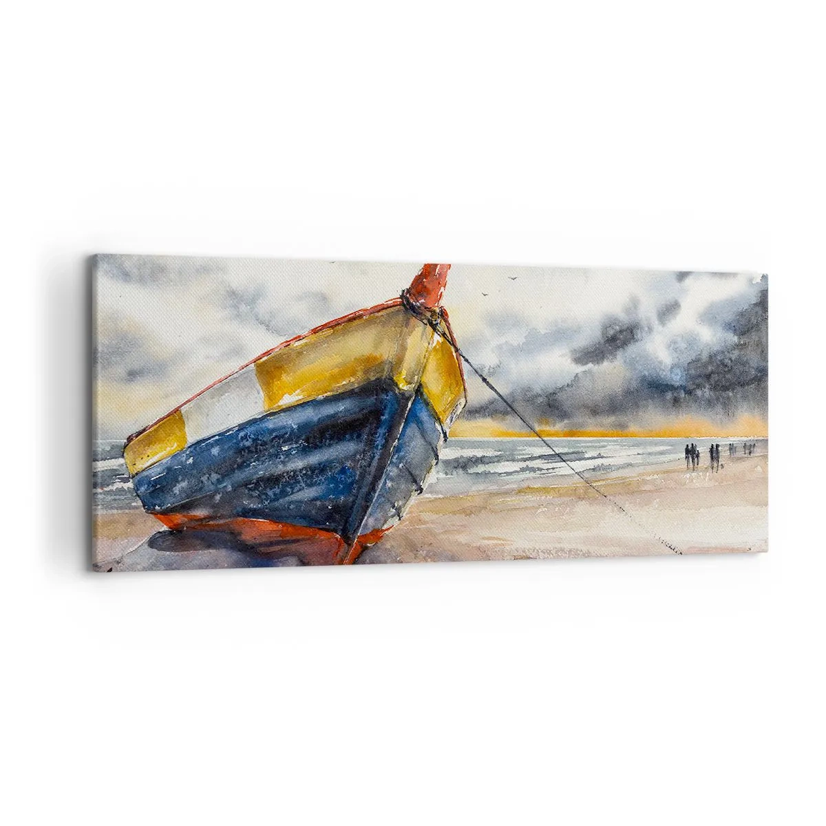 Schilderen op canvas - Rust aan de kust - 120x50 cm