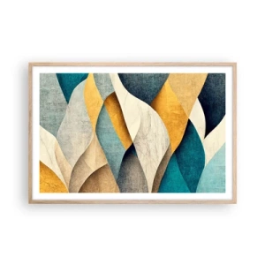 Een poster in een licht eiken lijst - Ritme en beweging - 91x61 cm