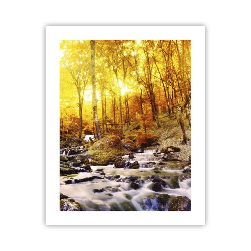 Poster - Stenen gezet in goud en platina - 40x50 cm