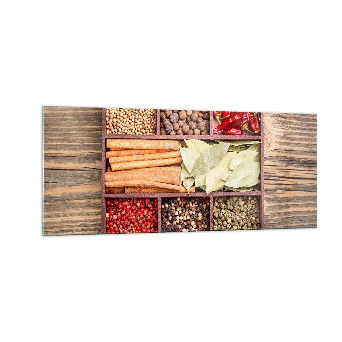 Schilderen op glas - Volgorde van vormen, boeket van aroma's - 100x40 cm