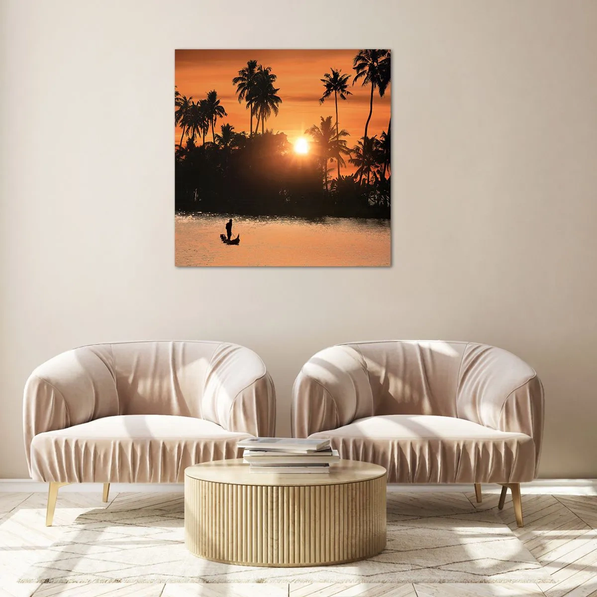 Schilderen op glas - Tijd om te ontspannen - 70x70 cm