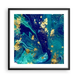 Poster in een zwarte lijst - De bloemblaadjes van de zon - 50x50 cm