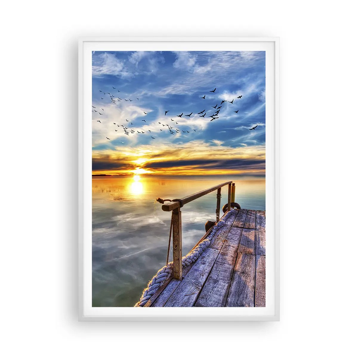 Poster in een witte lijst - De wind gaat rusten - 70x100 cm