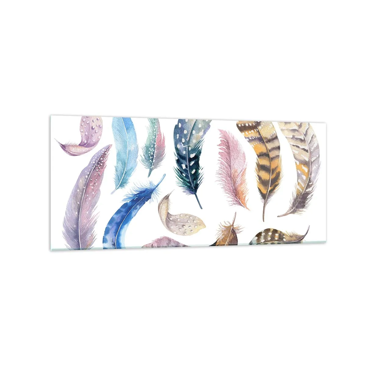 Schilderen op glas - Licht, bont en veelkleurig - 120x50 cm