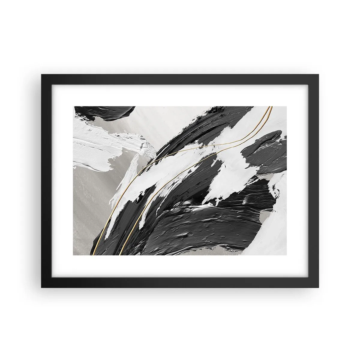 Poster in een zwarte lijst - Abstractie op grote schaal - 40x30 cm