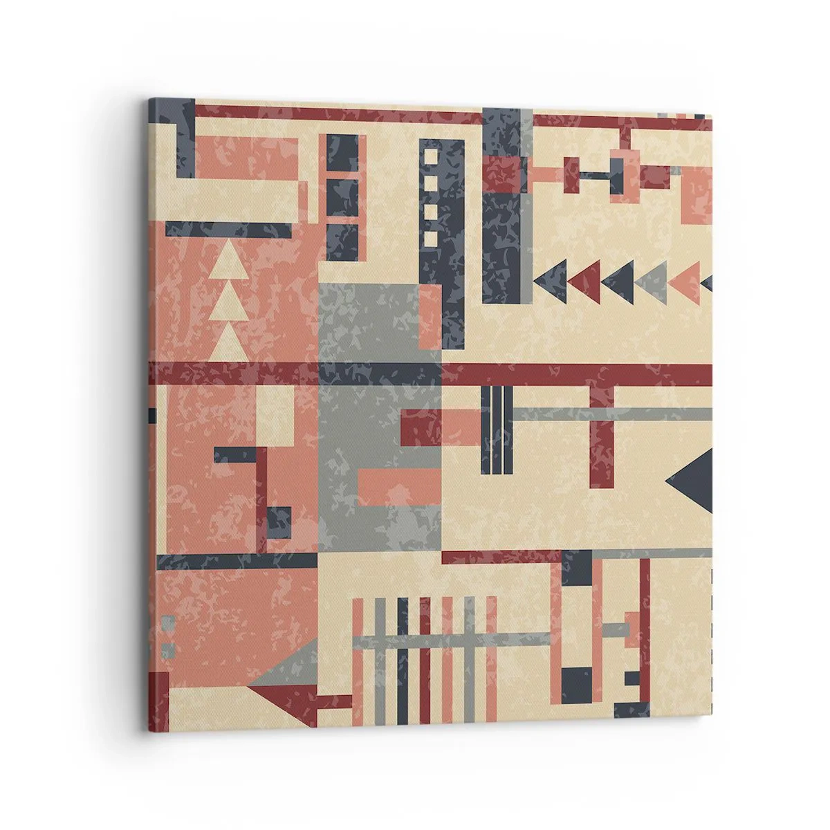 Schilderen op canvas - Een combinatie van verticalen en horizontalen - 70x70 cm