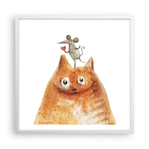 Poster in een witte lijst - De paradoxen van de liefde - 60x60 cm