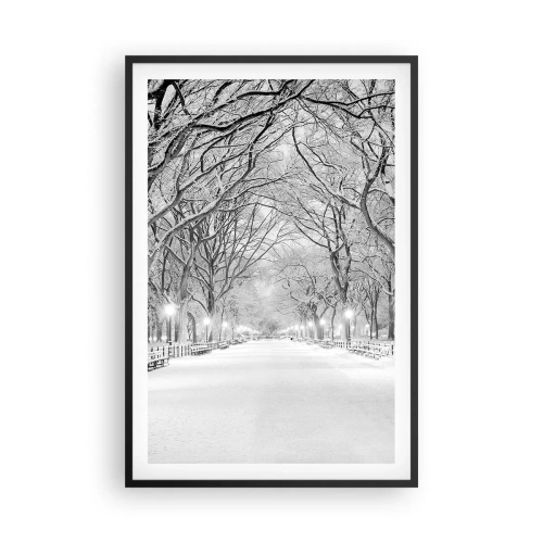Poster in een zwarte lijst - Vier seizoenen - winter - 61x91 cm