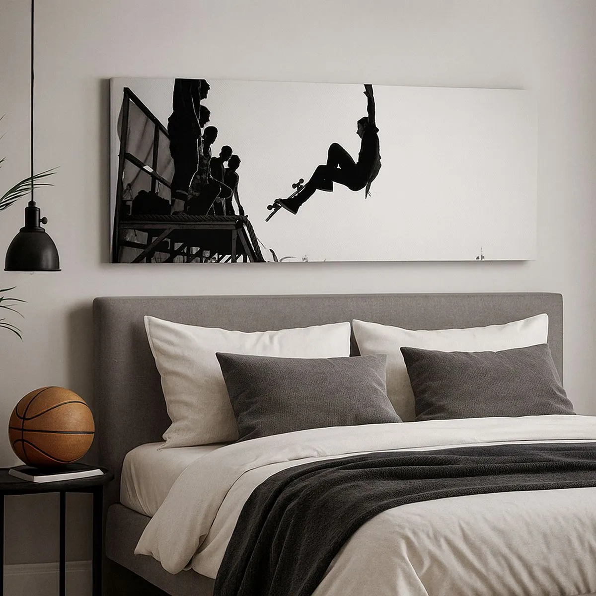 Schilderen op canvas - Helden en kijkers - 100x40 cm