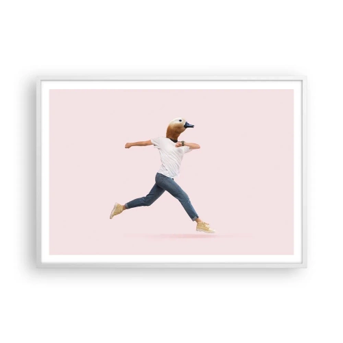 Poster in een witte lijst - Een snufje absurditeit - 100x70 cm