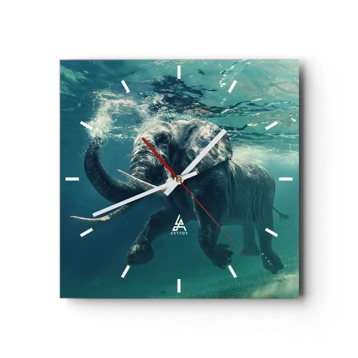 Wandklok - Klok - Iedereen houdt van zwemmen - 30x30 cm