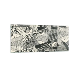 Schilderen op glas - De dynamiek van nu - 120x50 cm