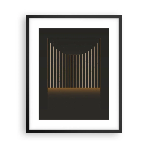 Poster in een zwarte lijst - Verken de duisternis - 40x50 cm