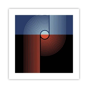 Poster - In een geometrische omhelzing - 40x40 cm