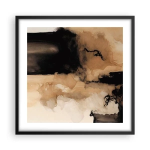 Poster in een zwarte lijst - Intrigerende abstractie - 50x50 cm