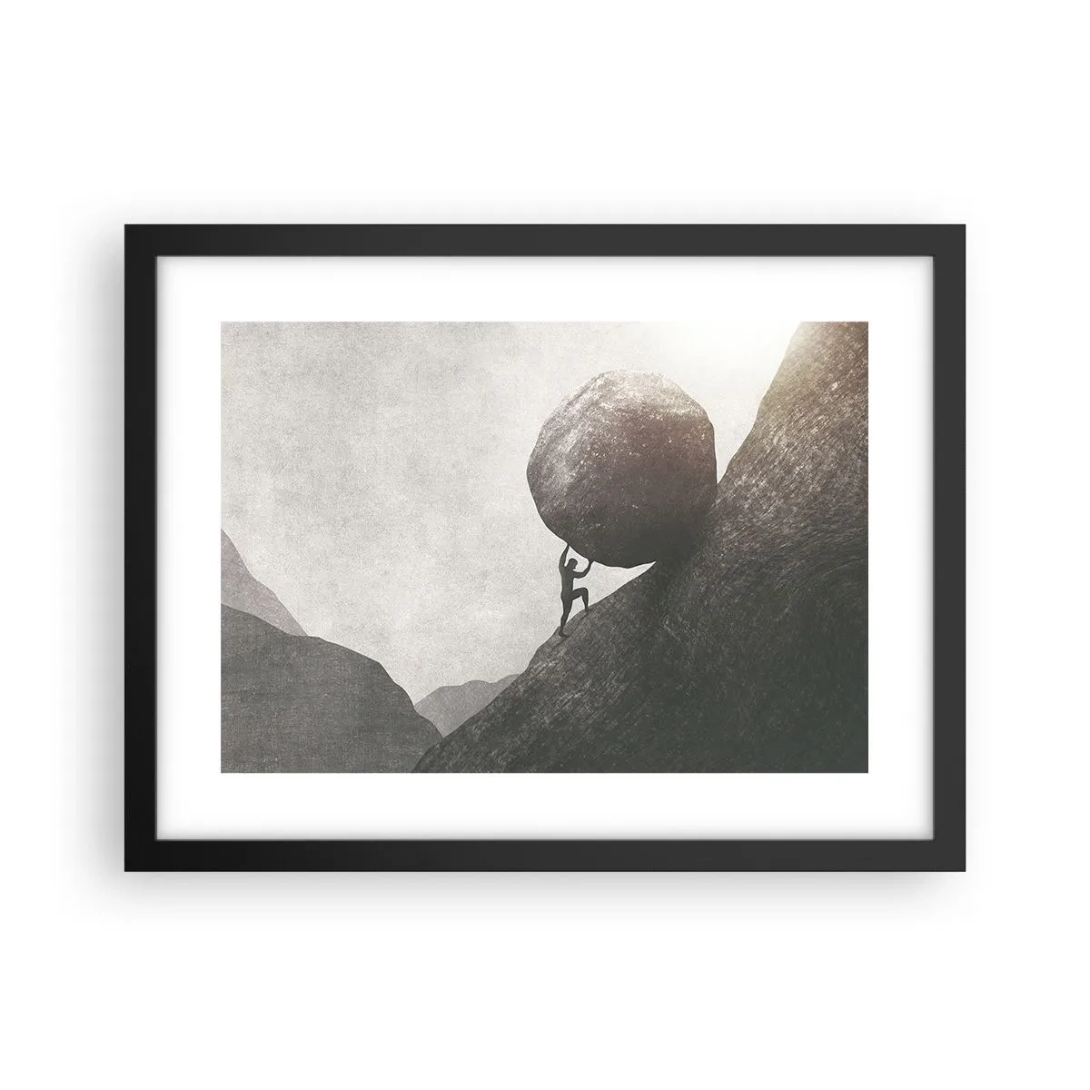 Poster in een zwarte lijst - Ik geloof tegen alle hoop in - 40x30 cm