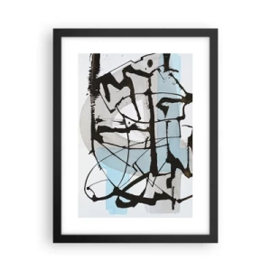 Poster in een zwarte lijst - Toch blauw - 30x40 cm