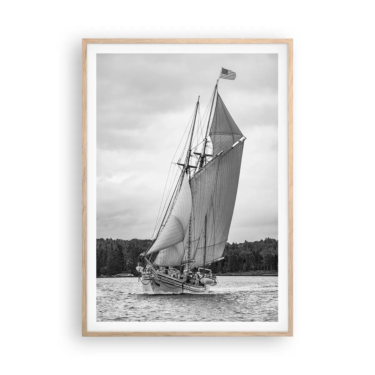 Een poster in een licht eiken lijst - Broeders van de wind - 70x100 cm