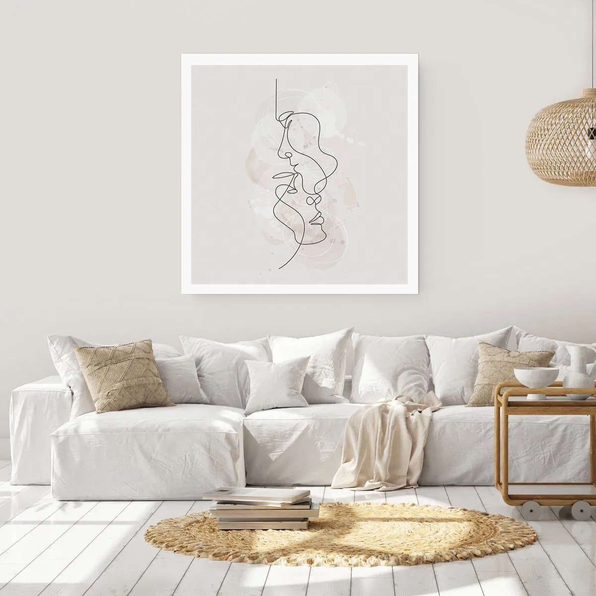 Poster - Verstrikt in een omhelzing - 30x30 cm
