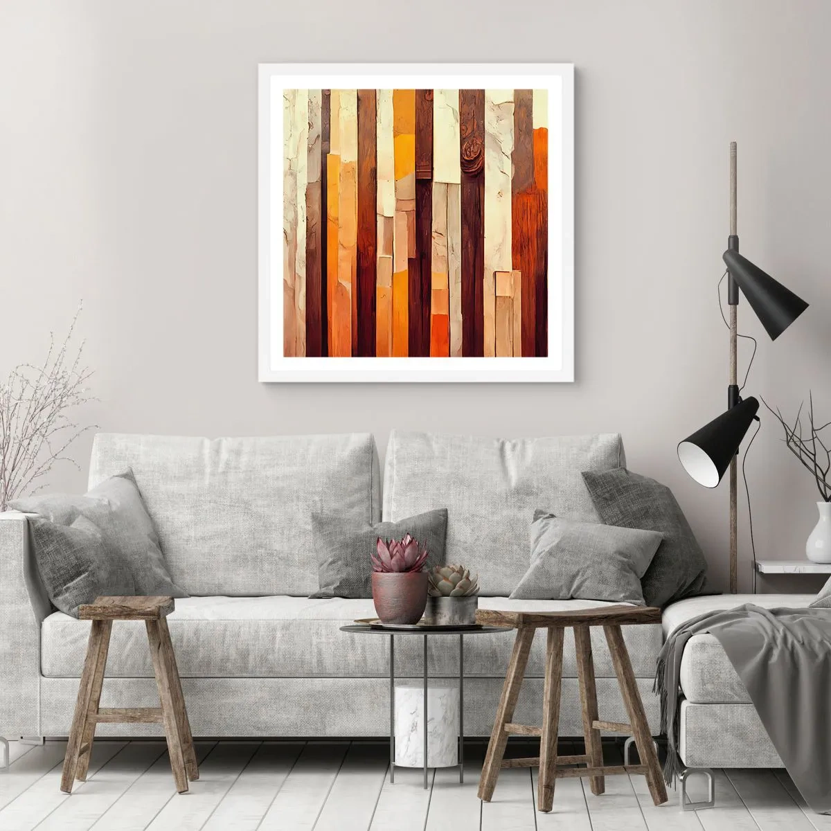 Poster in een witte lijst - Anthem van de bosbomen - 50x50 cm